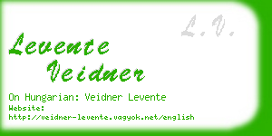 levente veidner business card